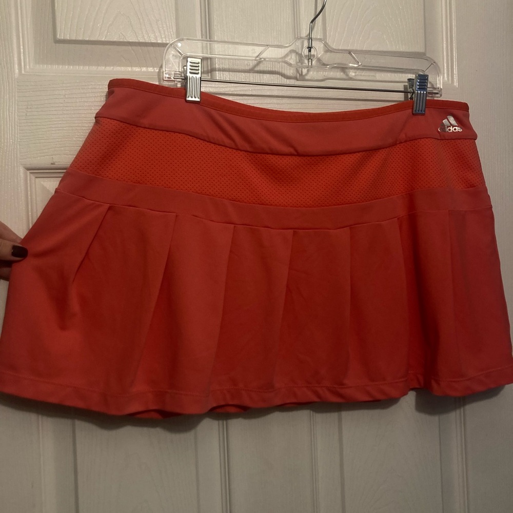 Adidas coral reversible tennis skirt